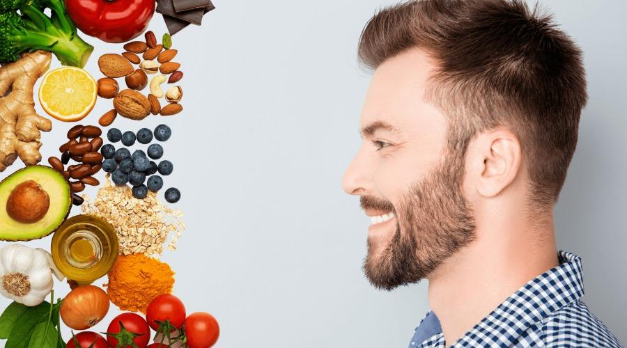 Régime alimentaire pour la croissance de la barbe