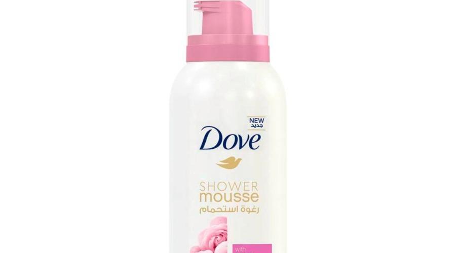 Dove Rose Oil Shower Mousse is een merk van een shower5-gel