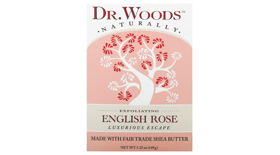 Dr. Woods, jabón de rosas inglesas, aclarante de la piel 