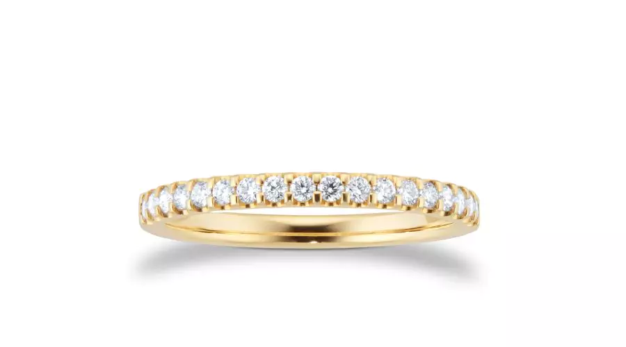 9ct Yellow Gold 0.25ct Diamond Stacker Eternity Ring