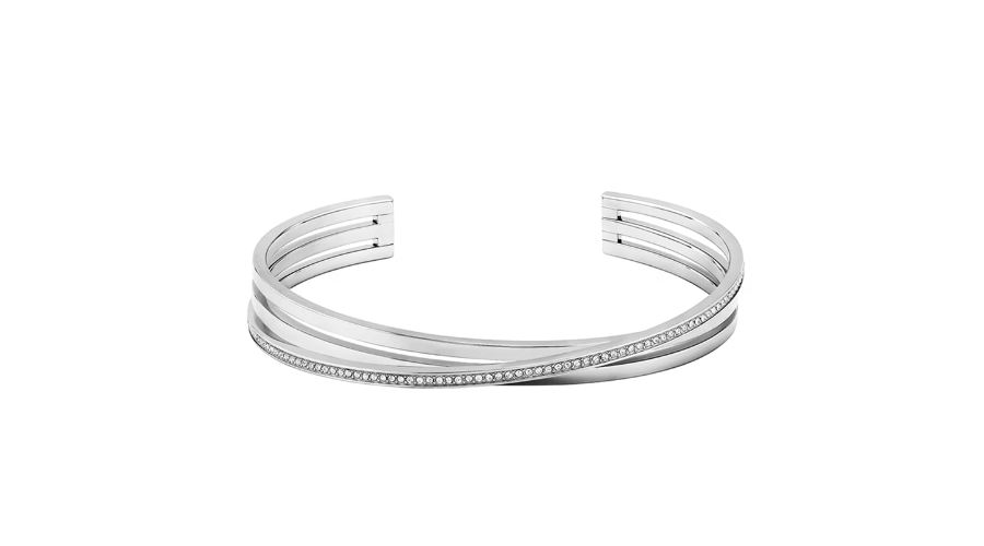 Ladies BOSS Saya Stainless Steel Crystal Bracelet