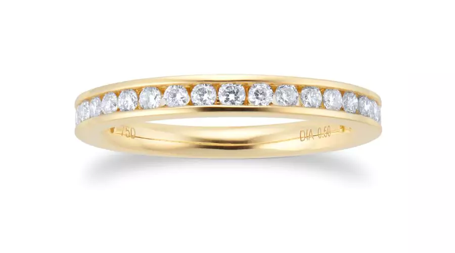 Yellow Gold 0.50ct tw Channel Eternity Ring