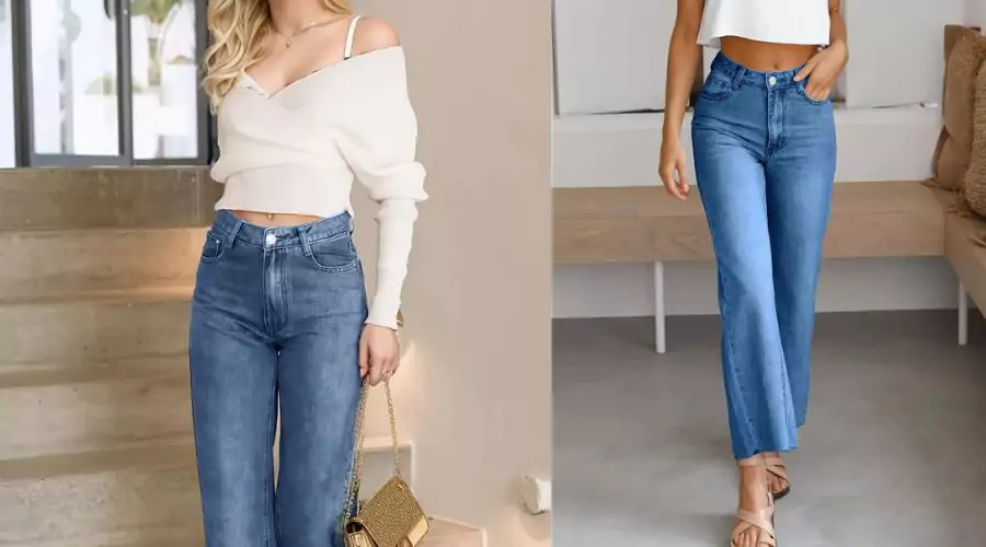 Women's High Waisted Raw Hem Boyfriend Jeans