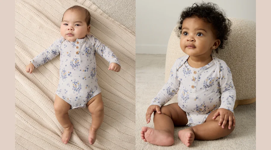 Lullaby Sky Henley Bodysuit